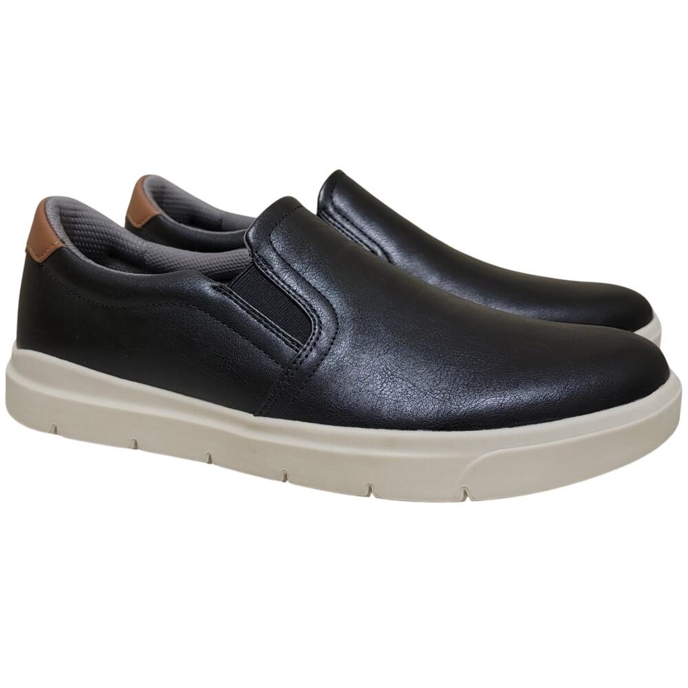 Dr Scholls Men Madison CFX Slip On Sneakers Size US 11.5M Black Faux Leather
